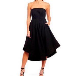 C/MEO Collective Strapless High-Low Dress in Black